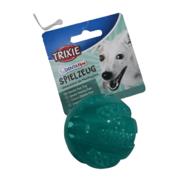 Trixie Denta Fun Ball Mint Flavour Natural Rubber Toy for Dogs