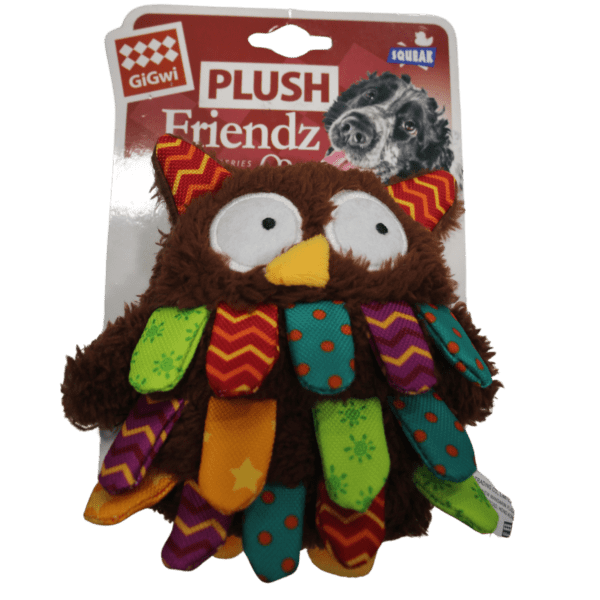 GiGWi Plush Friendz With Squeaker - Owl