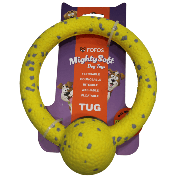 BarkButler x Fofos Super Puller Tug Toy-Yellow&Grey