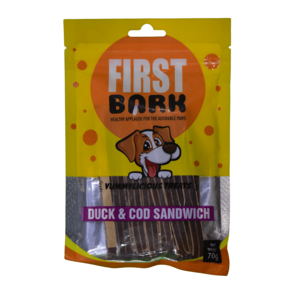 First Bark Duck & Cod Sandwich Dog Treat