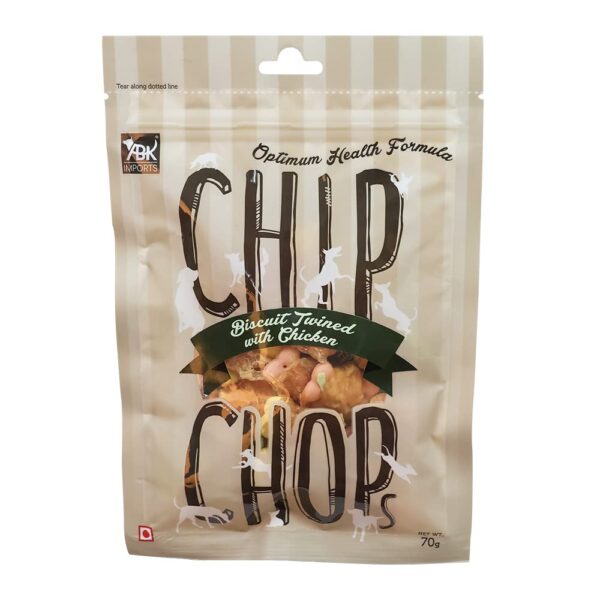 Chip Chops Dog Treat Biscuit Twined with Chicken